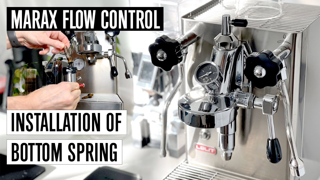 Flow Control Device bottom spring installation Lelit MaraX espresso machine