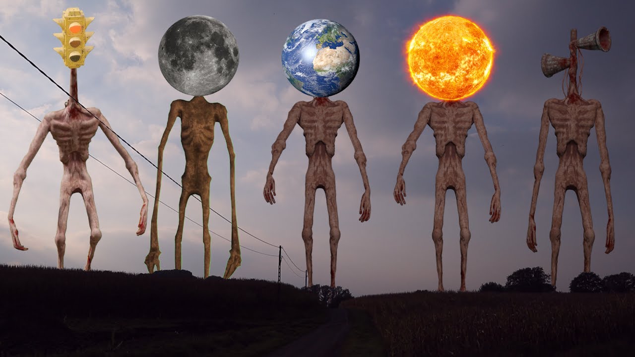 Siren Head VS Moon Head VS Earth Head VS Sun Head VS Traffic Light Head