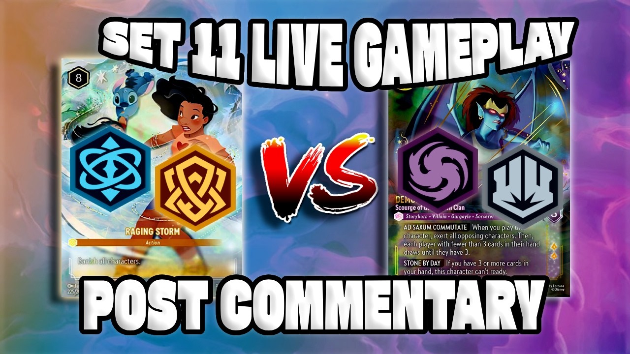 SET 11 | Blue Yellow Control VS Purple Steel Tempo | Live Gameplay | Disney Lorcana Winterspell