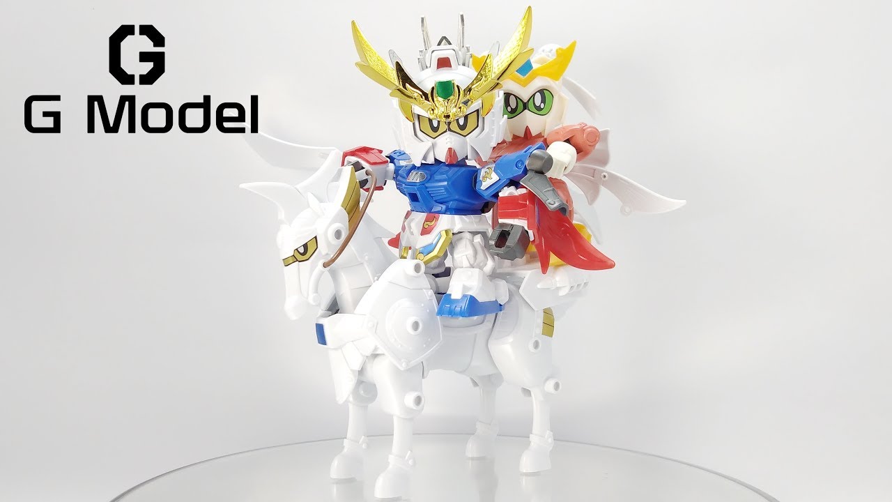 SD Gundam Sangokuden BB Senshi No.326+318 - Shouretsutei Liu Bei Gundam & Sonshoukou Gerbera