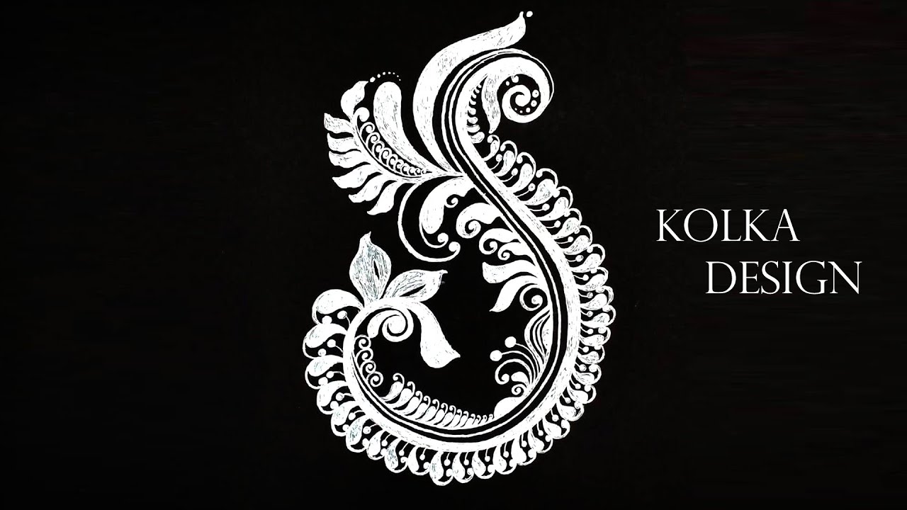 Kolka Design Easy | Traditional Paisley Art | Easy Kolka Drawing Tutorial