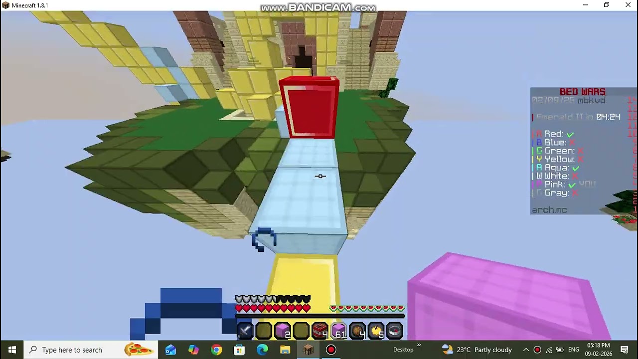 Bedwars in High ping