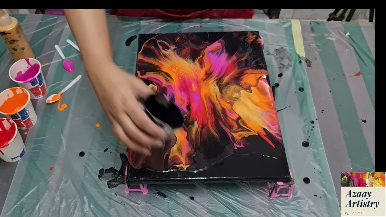 Magical, acrylic abstract artwork. #acrylic #dutchpour #abstract art