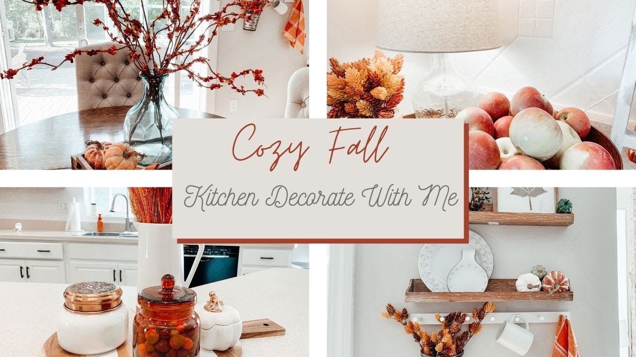 COZY FALL DECORATE WITH ME 2020 | FARMHOUSE KITCHEN FALL DECORATING IDEAS!