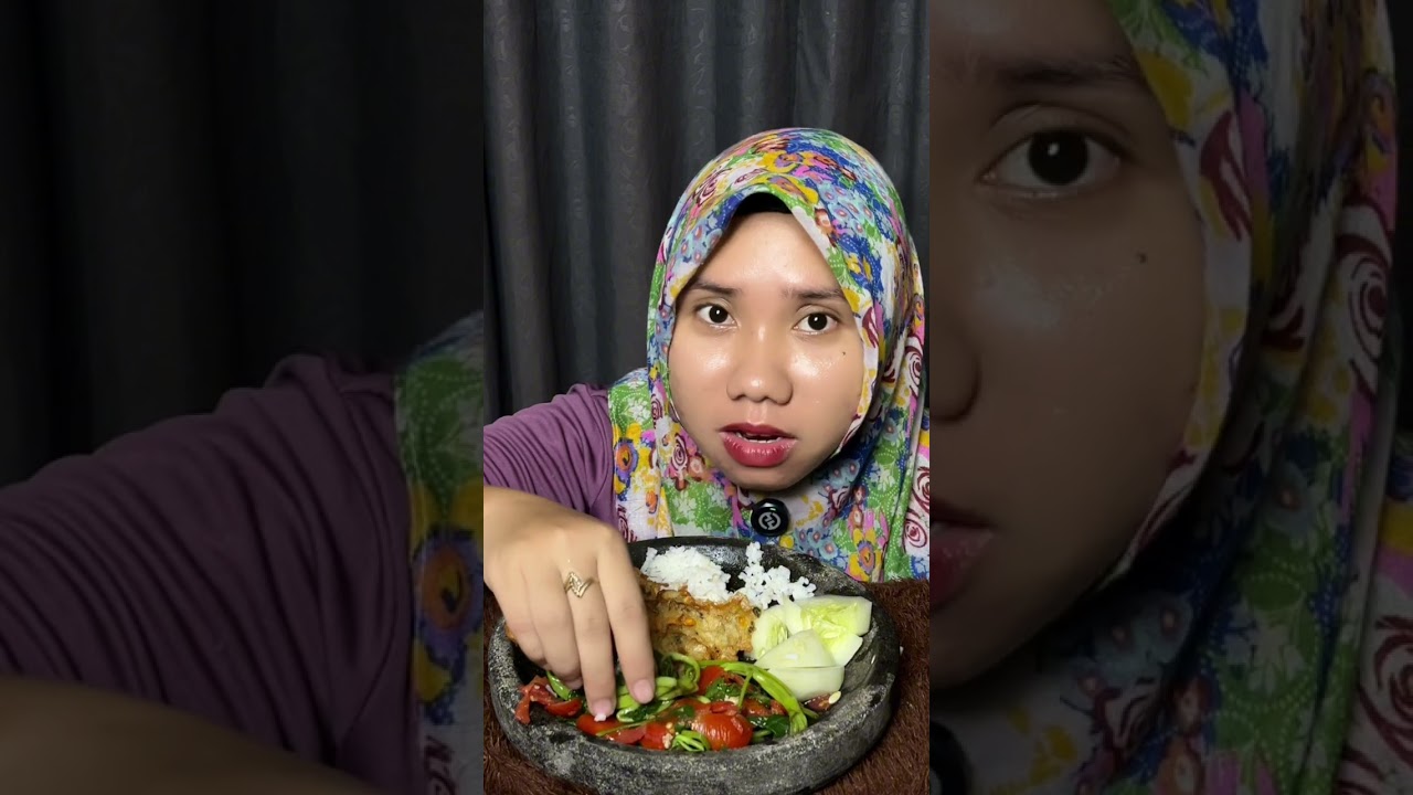 Makan pelcing kangkung khas lombok #mukbang #asmr 