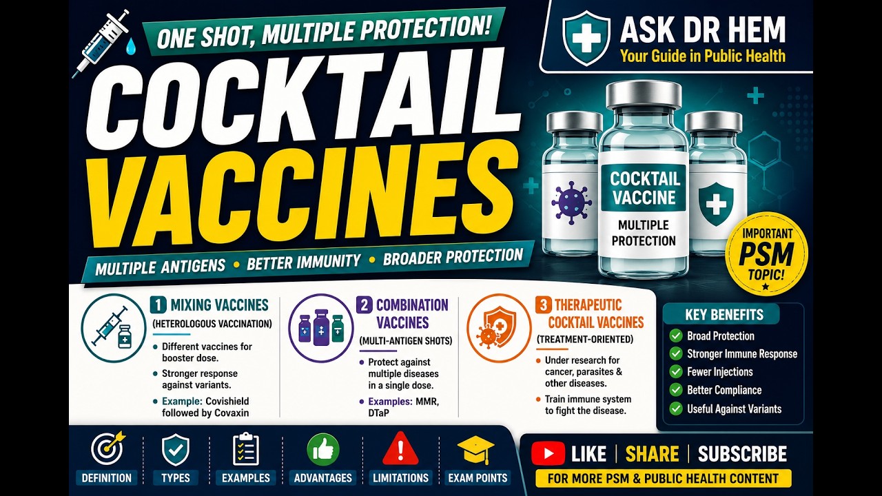 Cocktail Vaccines Explained | MMR, DTaP, Heterologous Vaccination | Community Medicine (PSM)