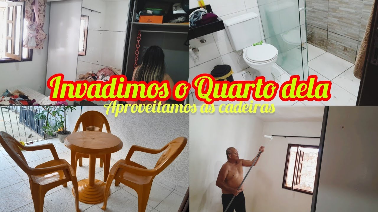ELA  FOI PRO RETÍRO DA IGREJA APROVEITEI PRA FAXINAR E ARRUMAR O QUARTO DELA                        