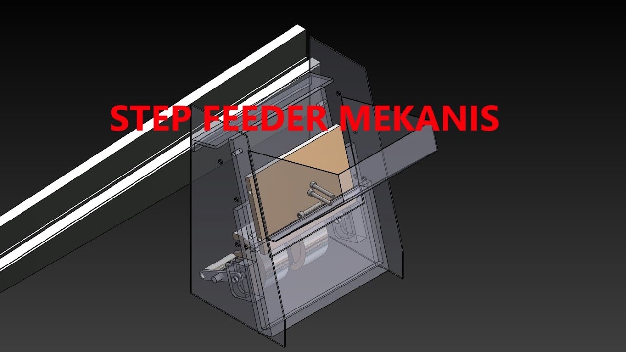 3D animation step feeder mekanis