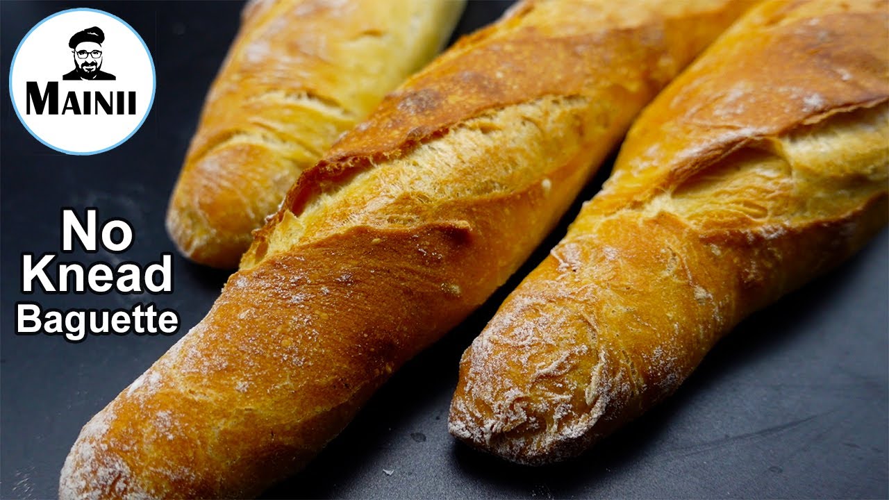 No Knead Baguette selber backen / Baguette Rezept ohne Kneten