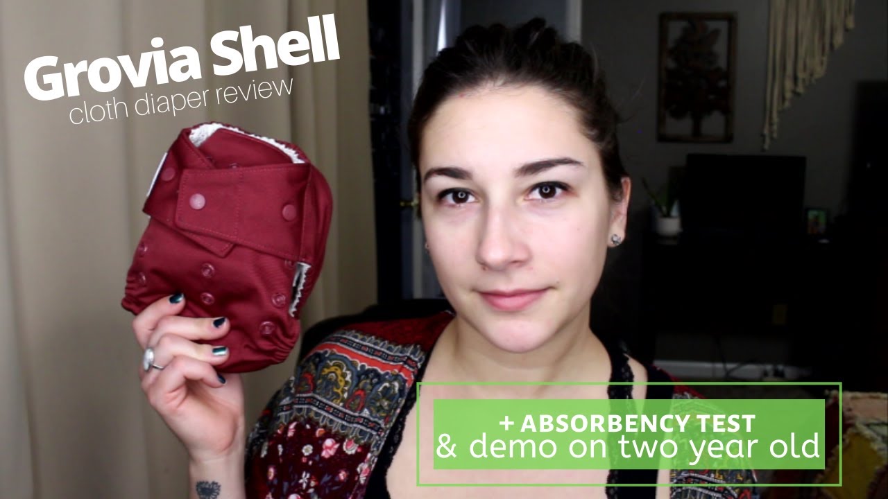 Grovia Shell Cloth Diaper Cover & Inserts Review + Demo + Absorbency Test