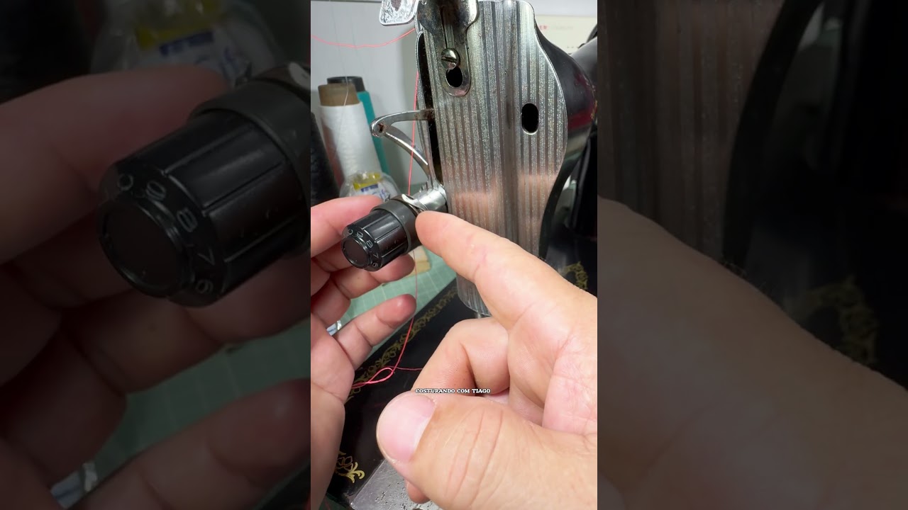COMO PASSAR A LINHA NA SINGER 15C m&aacute;quina de costura Pretinha  #dicadecostura