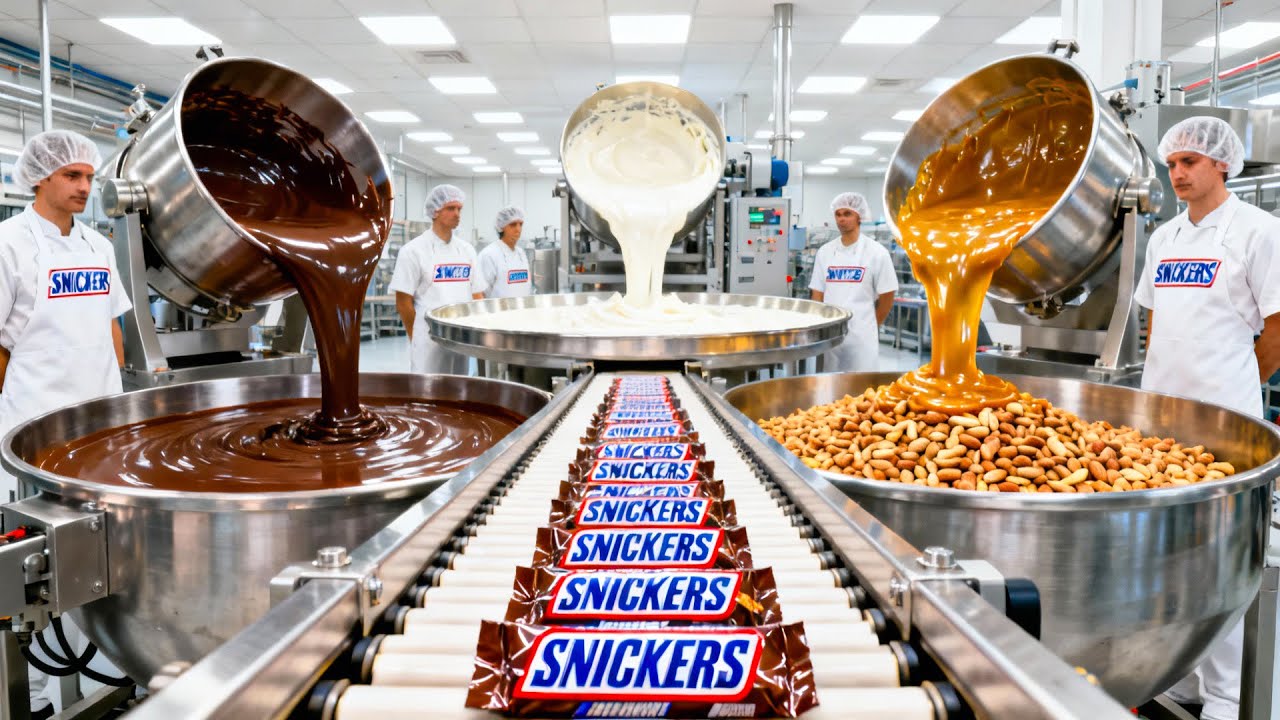 Chocolate Bar Factory Tour: Full SNICKERS Process From Mixing to Packaging