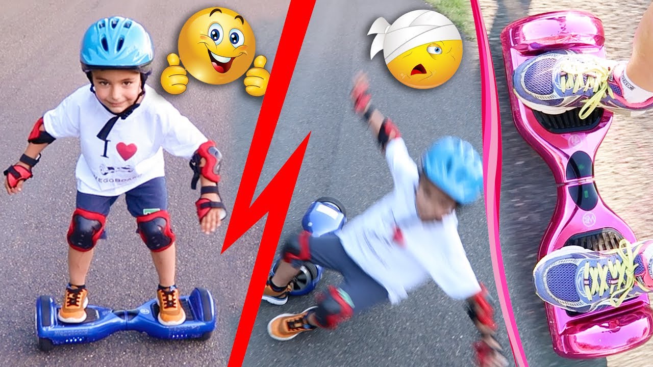 Видеоблог - ВПЕРВЫЕ В ховерборде Свон и мама - Осторожно Falls! 🤕