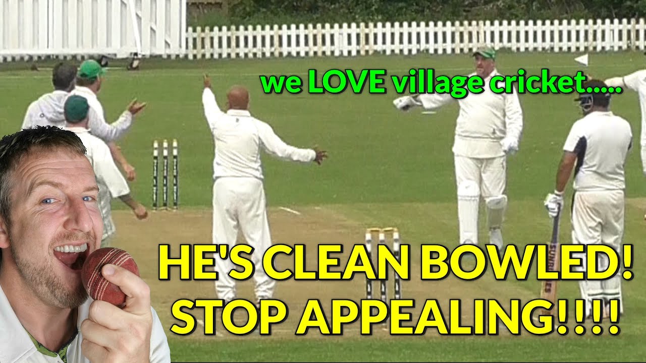 APPEALING AFTER A CLEAN BOWLED! - SEVERAL RUN OUTS! The Grin Ripper 5-for. Walton Village Cricket