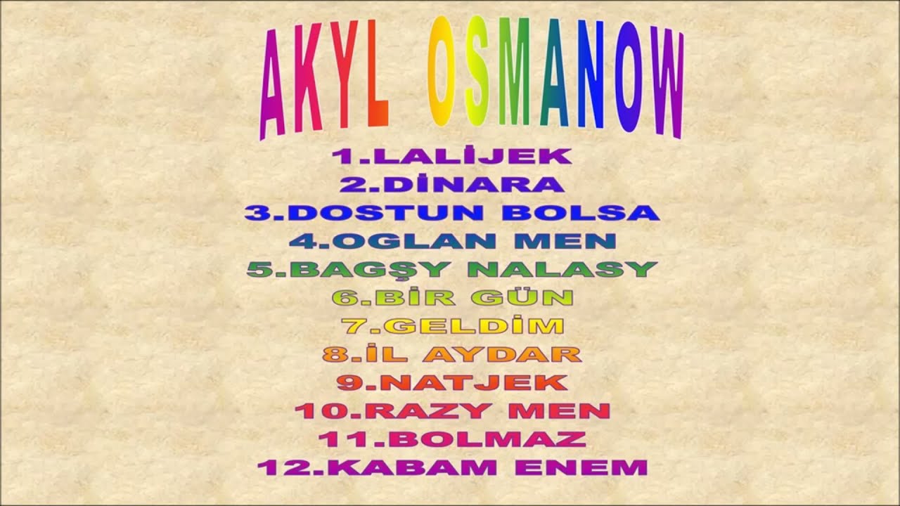 AKYL OSMANOW HALAÇ 2018