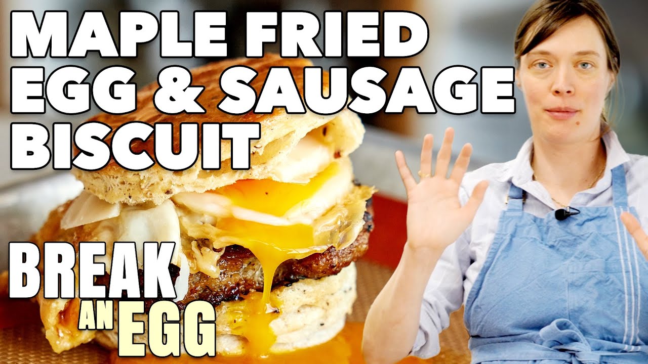 It's Maple Syrup Season: Maple-Fried Egg and Sausage Biscuit | Break an Egg | Food52