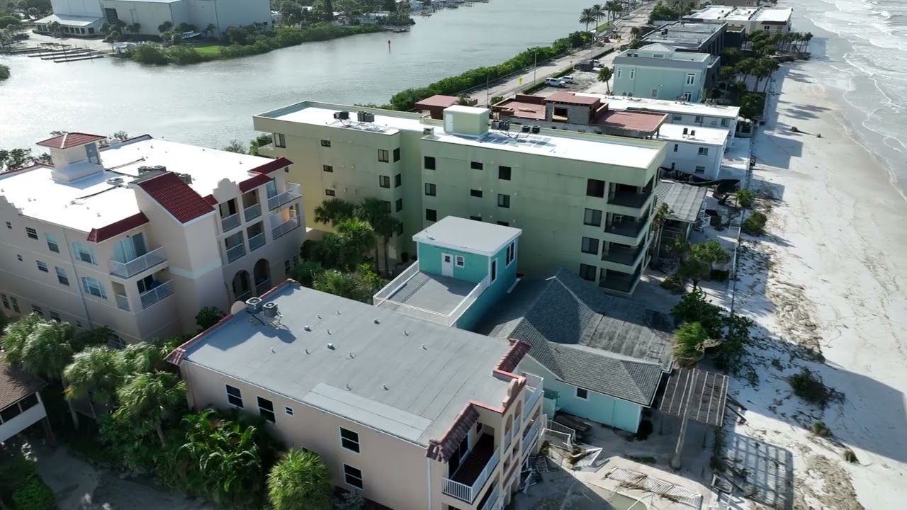 Hurricane Helene Damage from Drone in Indian Rocks Beach, FL. Up to 5 feet of water in homes & biz