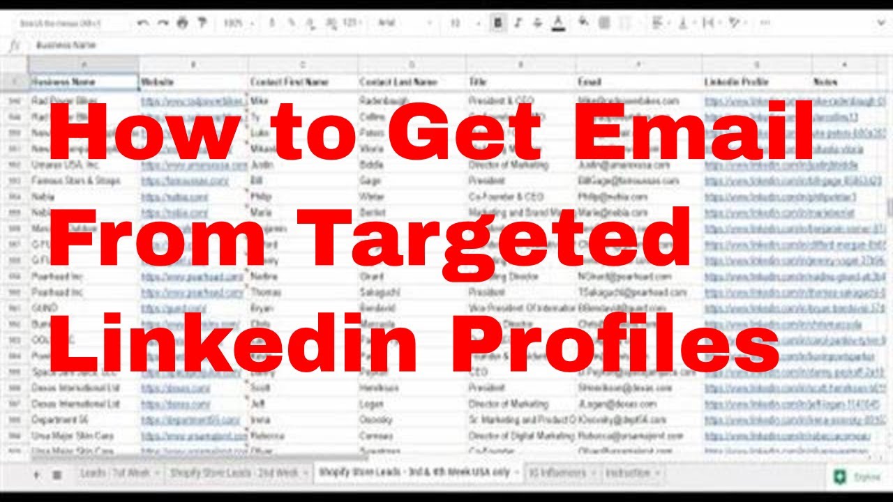 How to Get Email Addresses of LinkedIn Profiles - Find CEO, Founder, Co-Founders Email Address