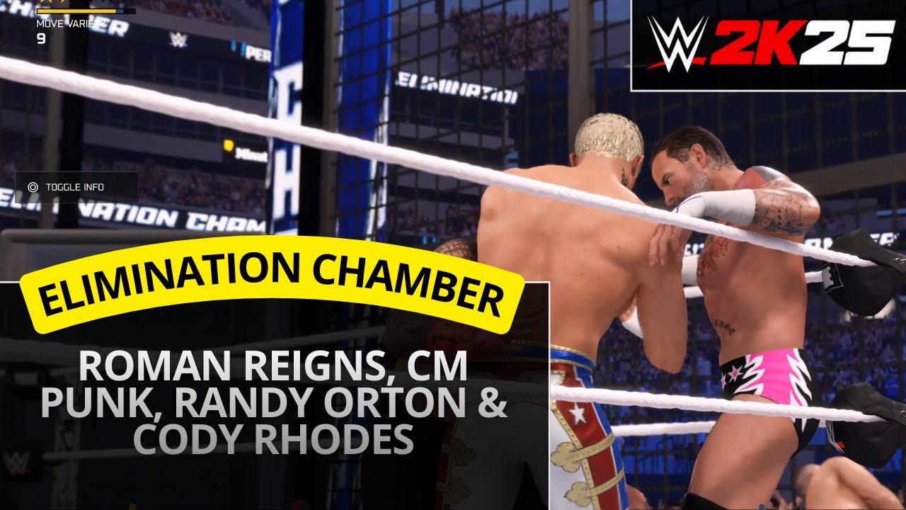WWE 2K25 – Elimination Chamber: Roman Reigns, CM Punk, Randy Orton & Cody Rhodes