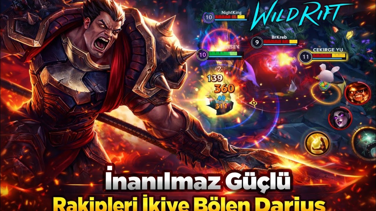 21 KİLL RAKİPLERE TEK ATIP İKİYE BÖLEN DARİUS Wild Rift 