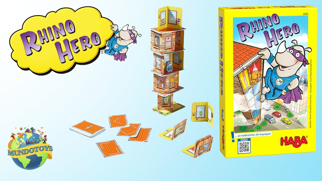 Rhino Hero Haba Juego de mesa Aprendiendo a jugar con Ryder