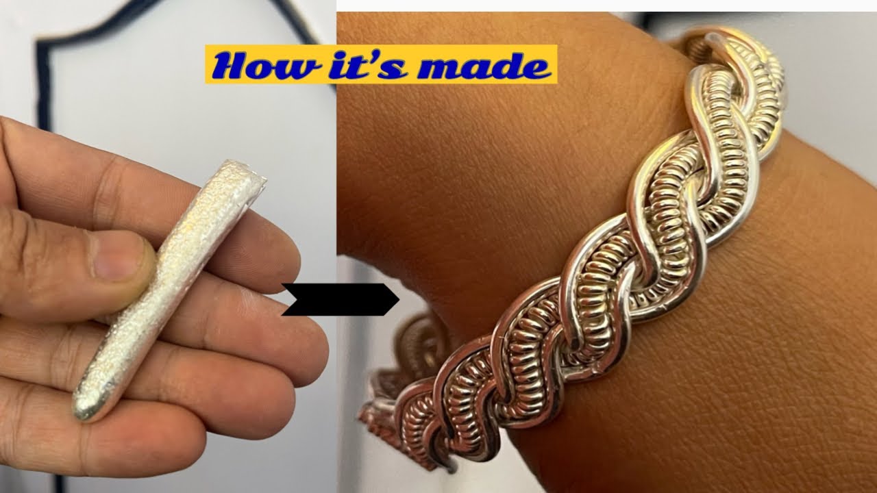Silver Twisted Bracelet Making | Only 4 Steps Making | Ladies Bracelet Making