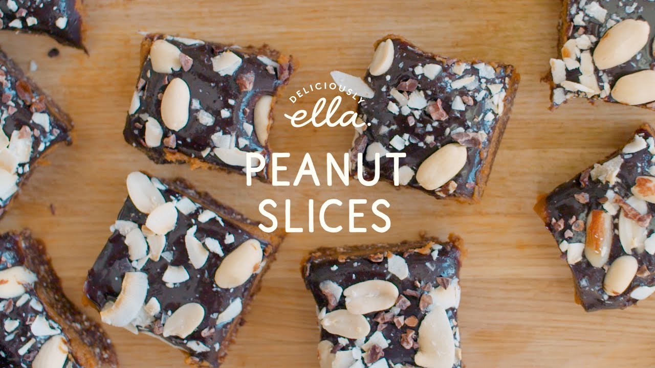 Fudgy Peanut Slices | Deliciously Ella | Vegan & Gluten Free
