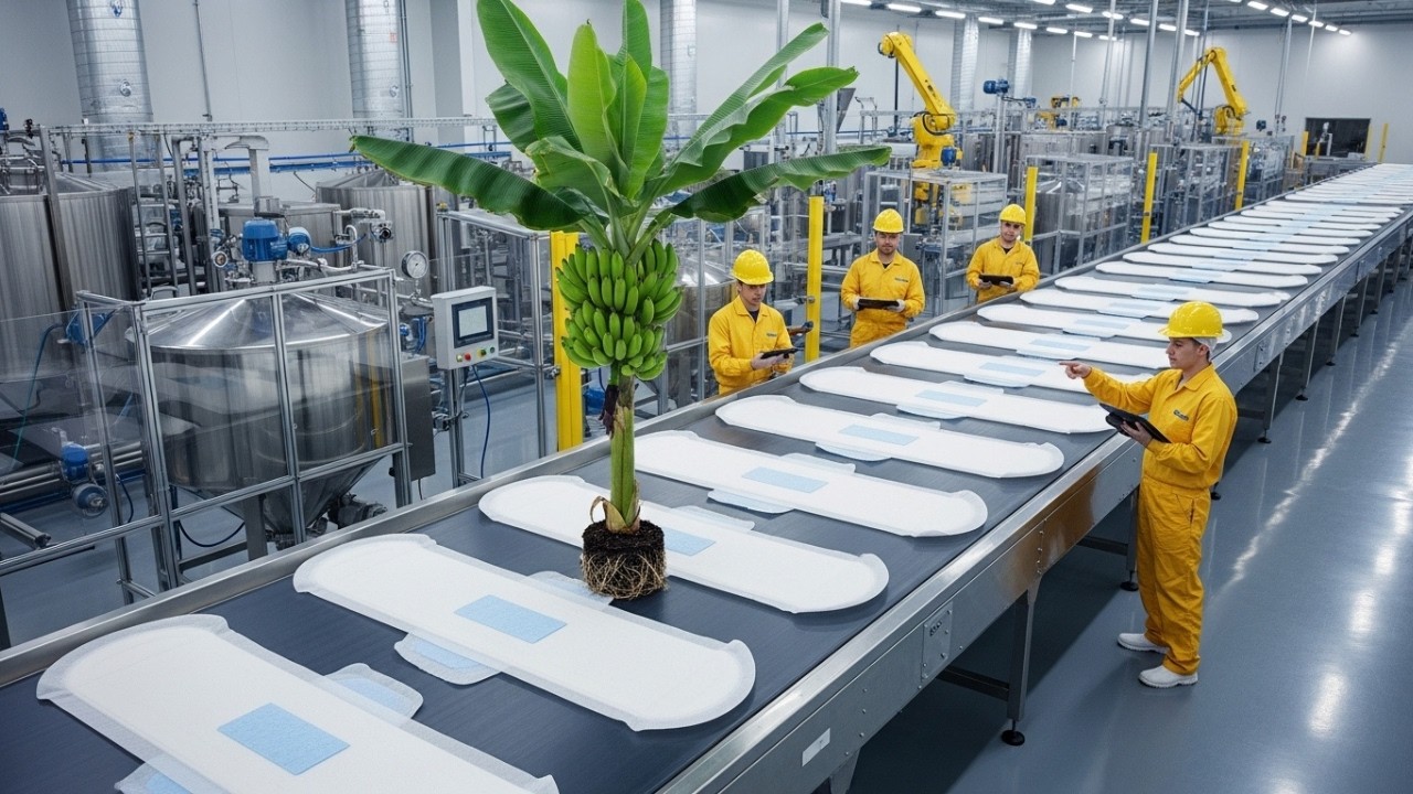 Inside the Largest High-Tech Banana Stem Processing You've Never Seen Before (Full Process)