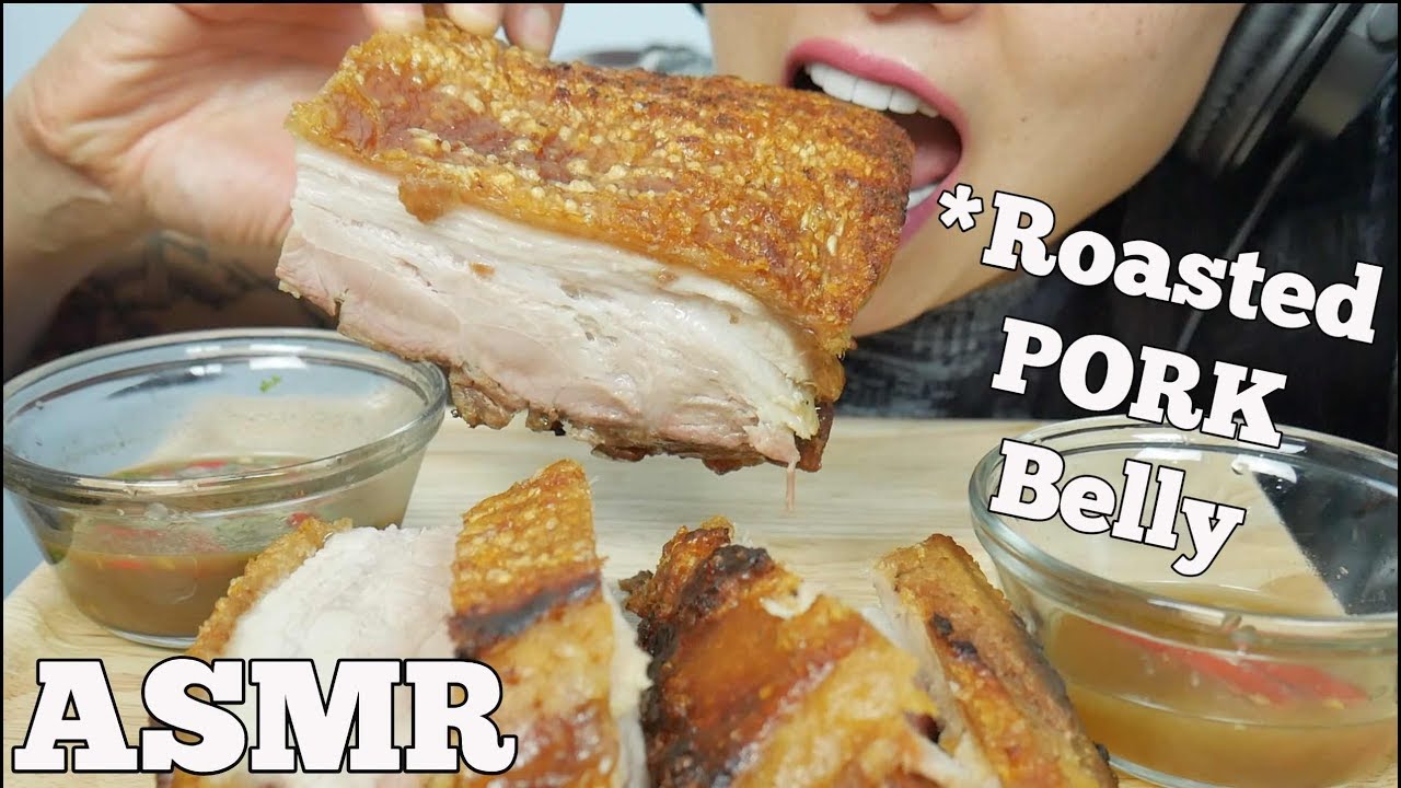 ASMR ROASTED PORK BELLY *Lechon (EATING SOUNDS) | SAS-ASMR