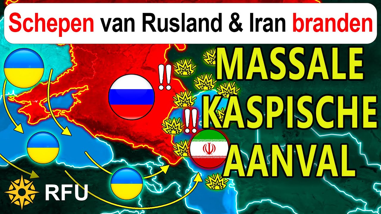 Russische olietankers en Iraanse raketschepen BRANDEN in de Kaspische Zee | RFU News