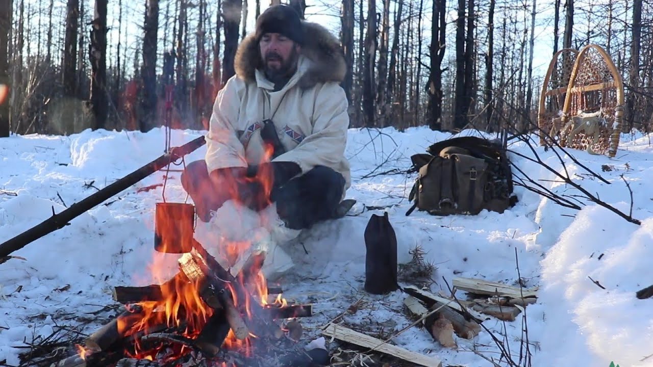 Firemaking in Winter Conditions, Deep Snow!