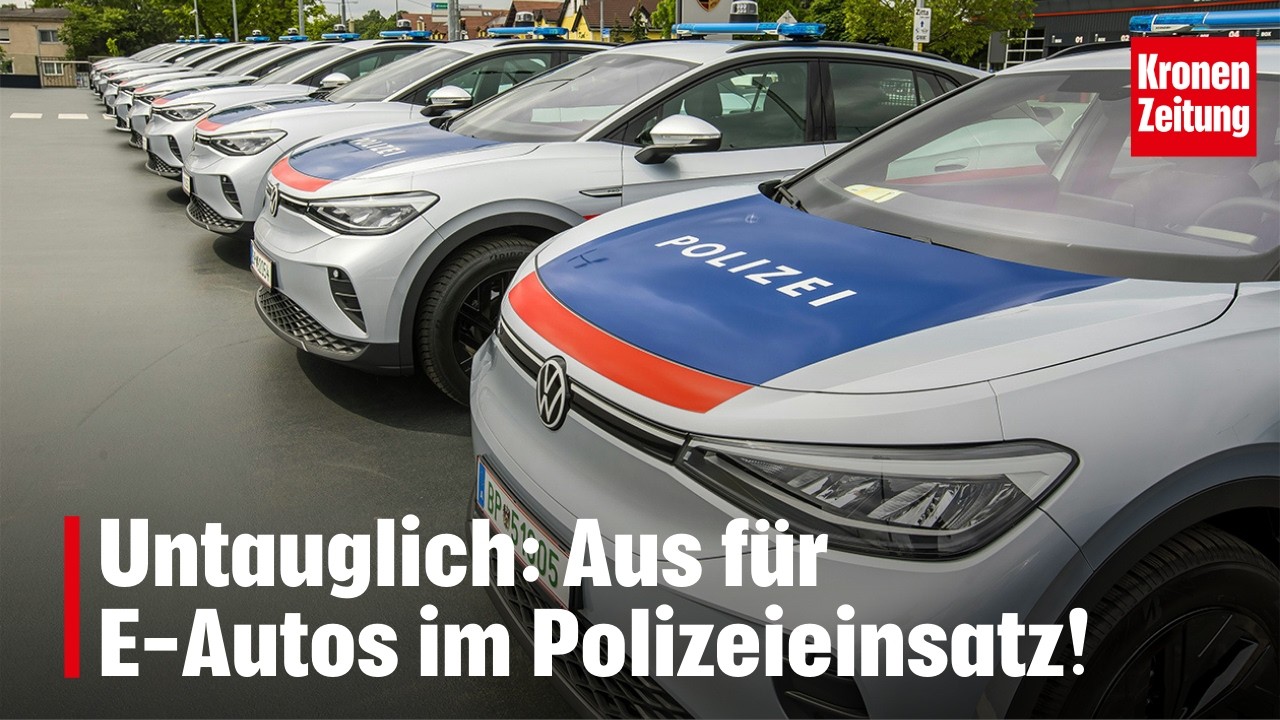 Untauglich: Aus f&uuml;r E-Autos im Polizeieinsatz! | krone.tv NEWS
