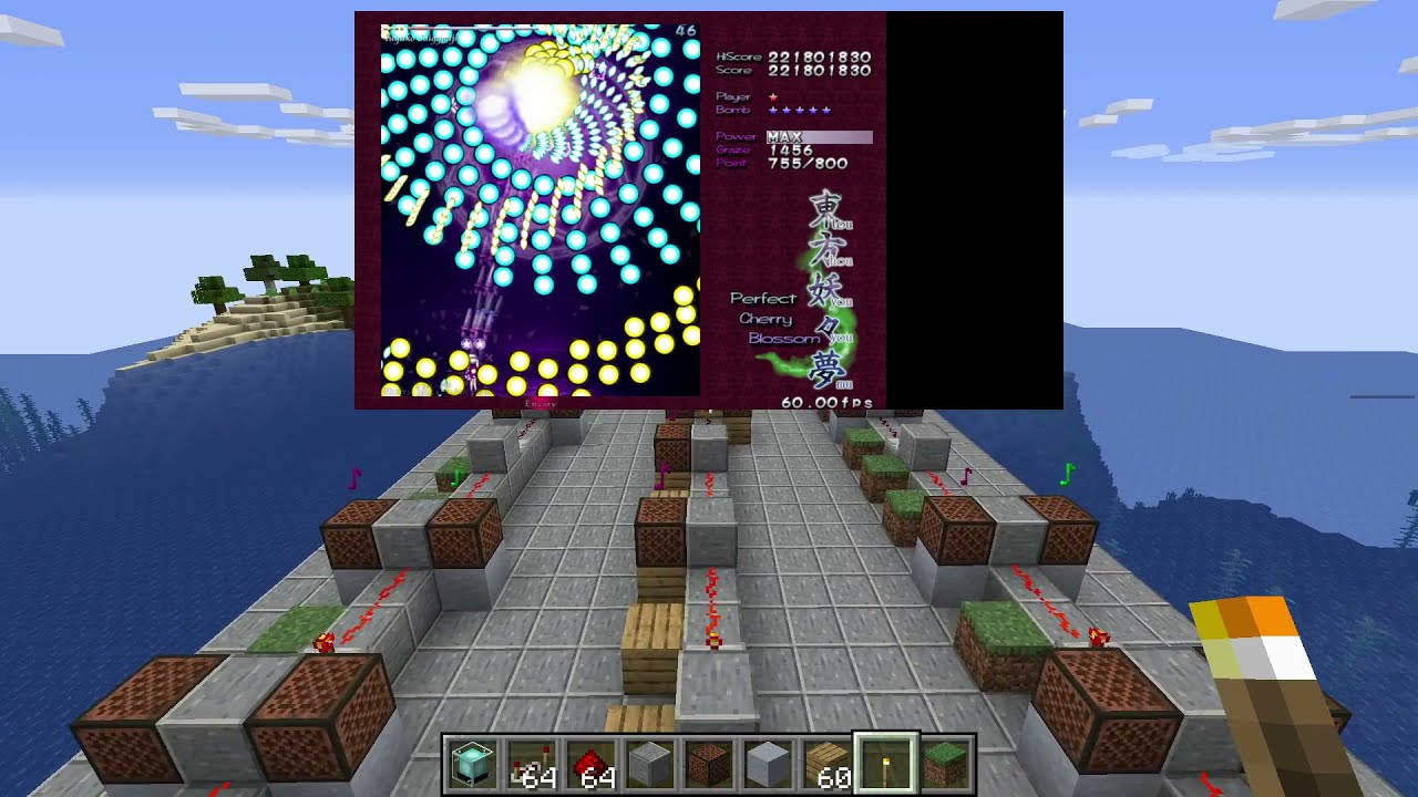 Bloom Nobly, Ink-black Cherry Blossoms ~ Border of Life - Minecraft note blocks - Touhou