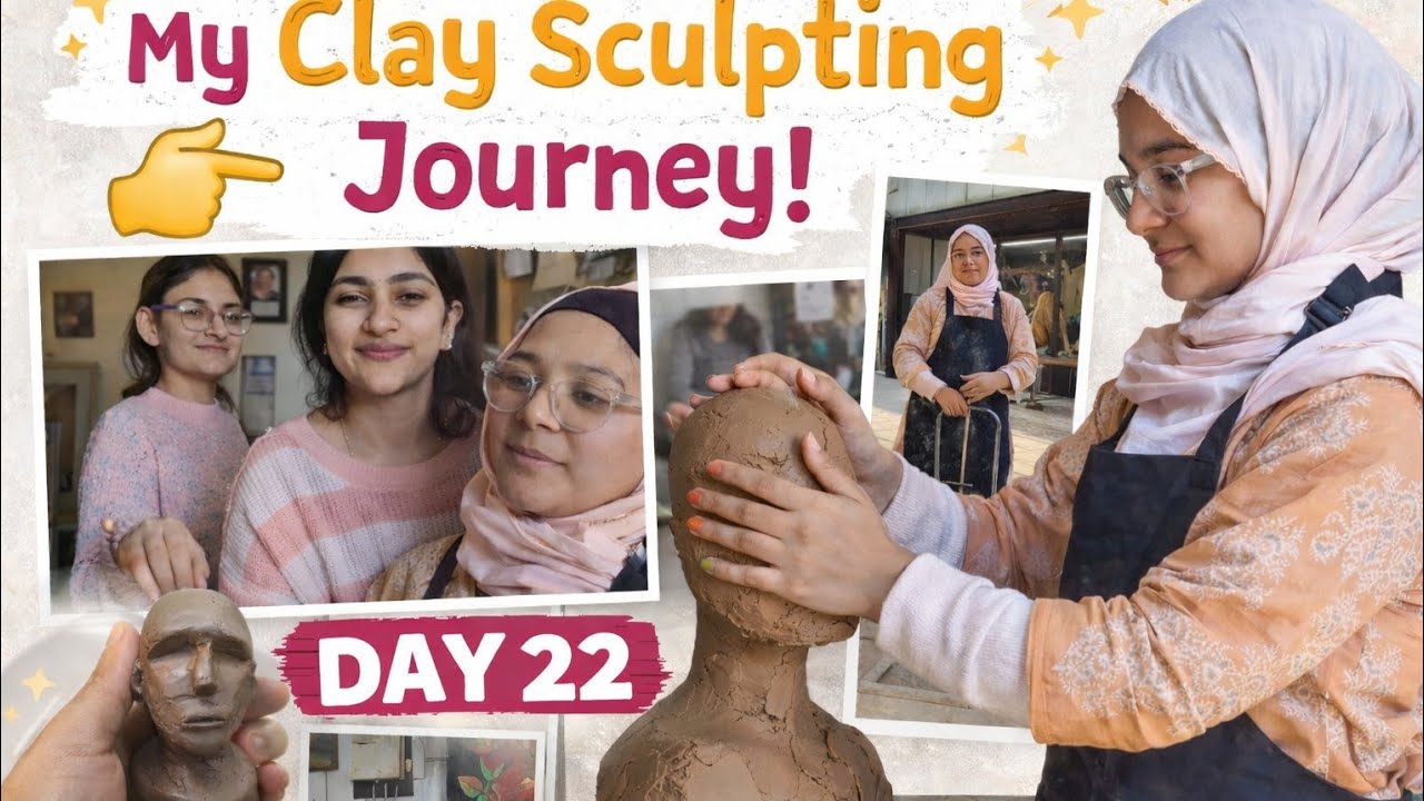 Day 22 🤎Still learning, still growing… one sculpture at a time 🎨✨#ClayArt #Day22 