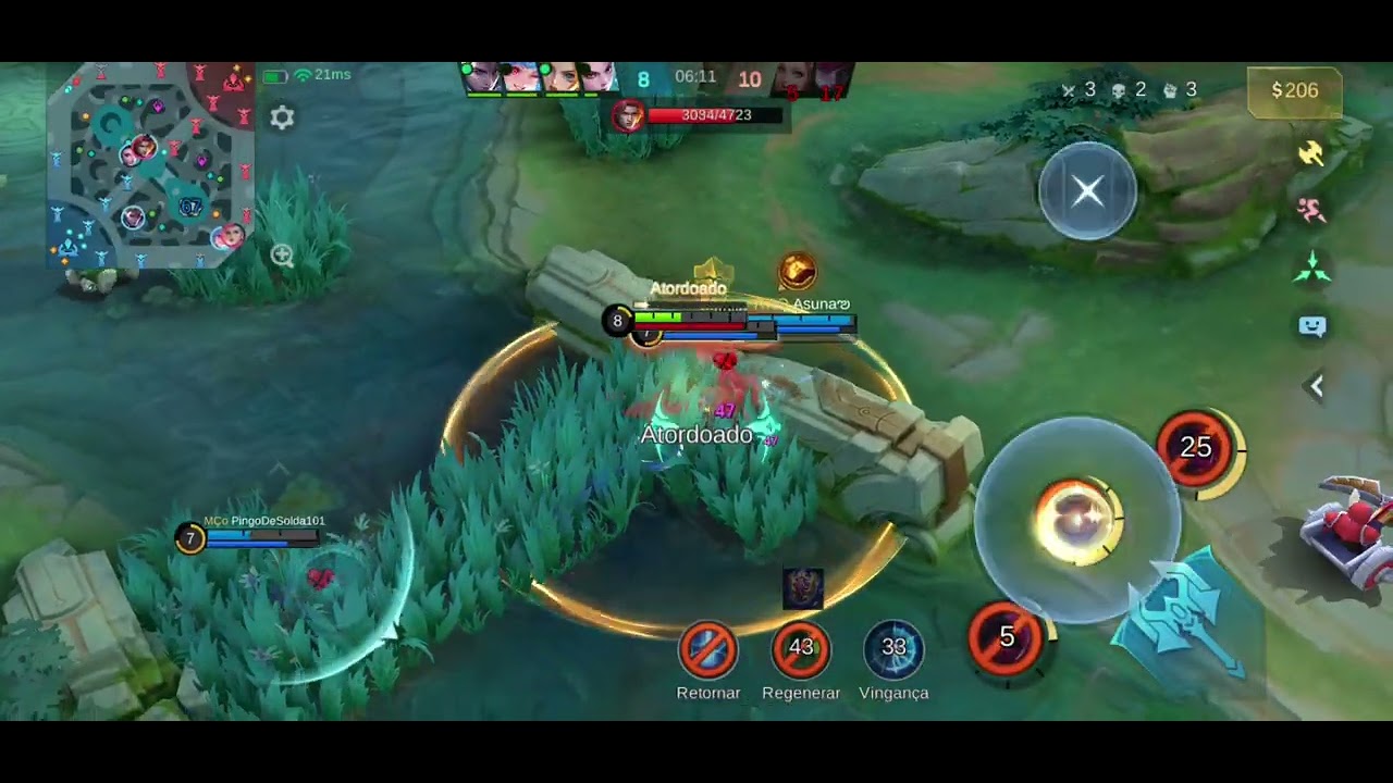 MOBILE OF LEGENDS -  Quase que não deu kk