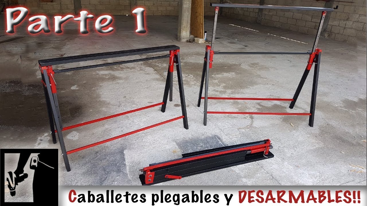 Burros o caballetes plegables 2.0 - Ahora nivelables y desarmables! - Parte 1