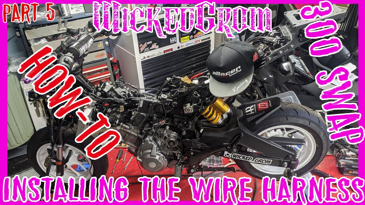 Honda Grom 300 Swap | Part 5 - Wire Harness Install 300F