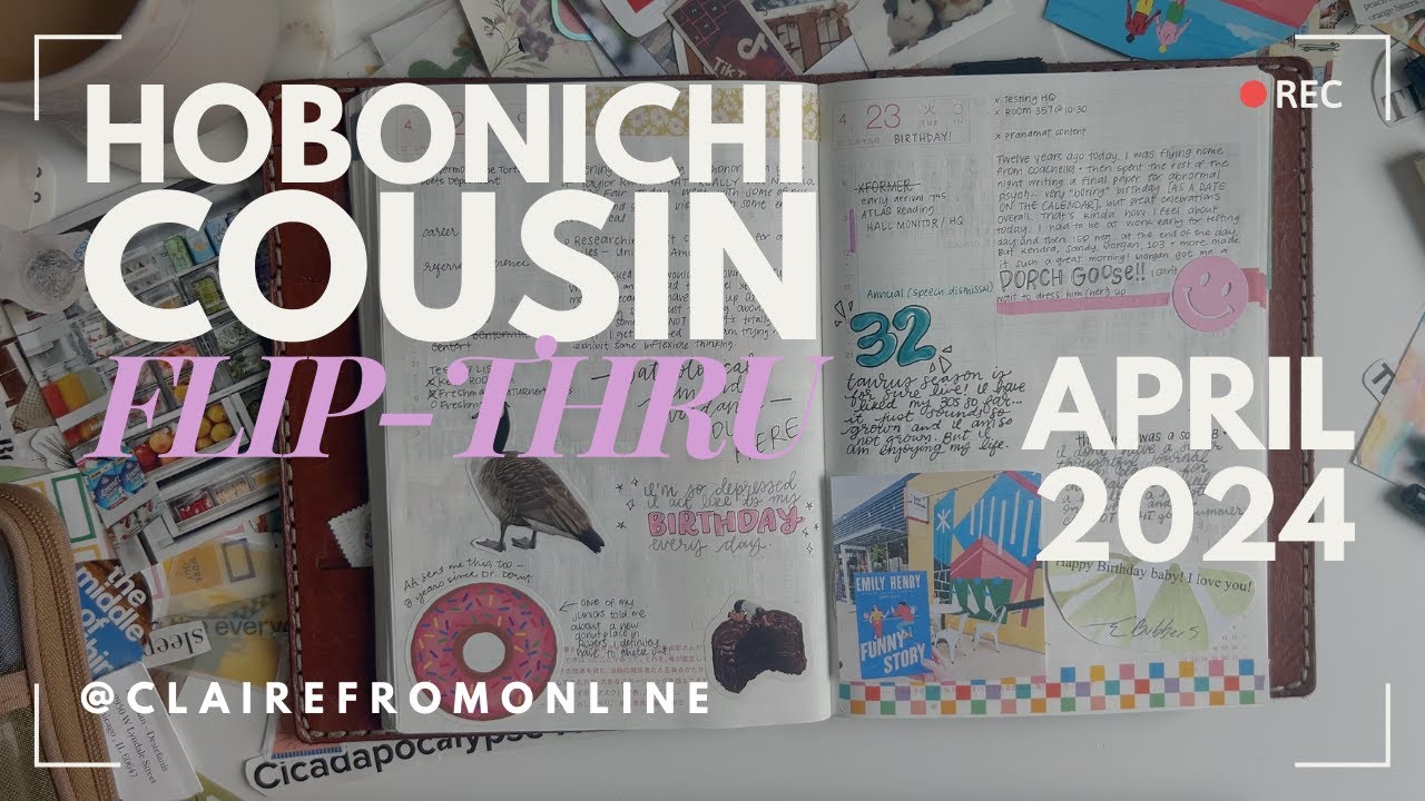 Hobonichi Cousin Flip | апрель 2024 | @clairefromonline