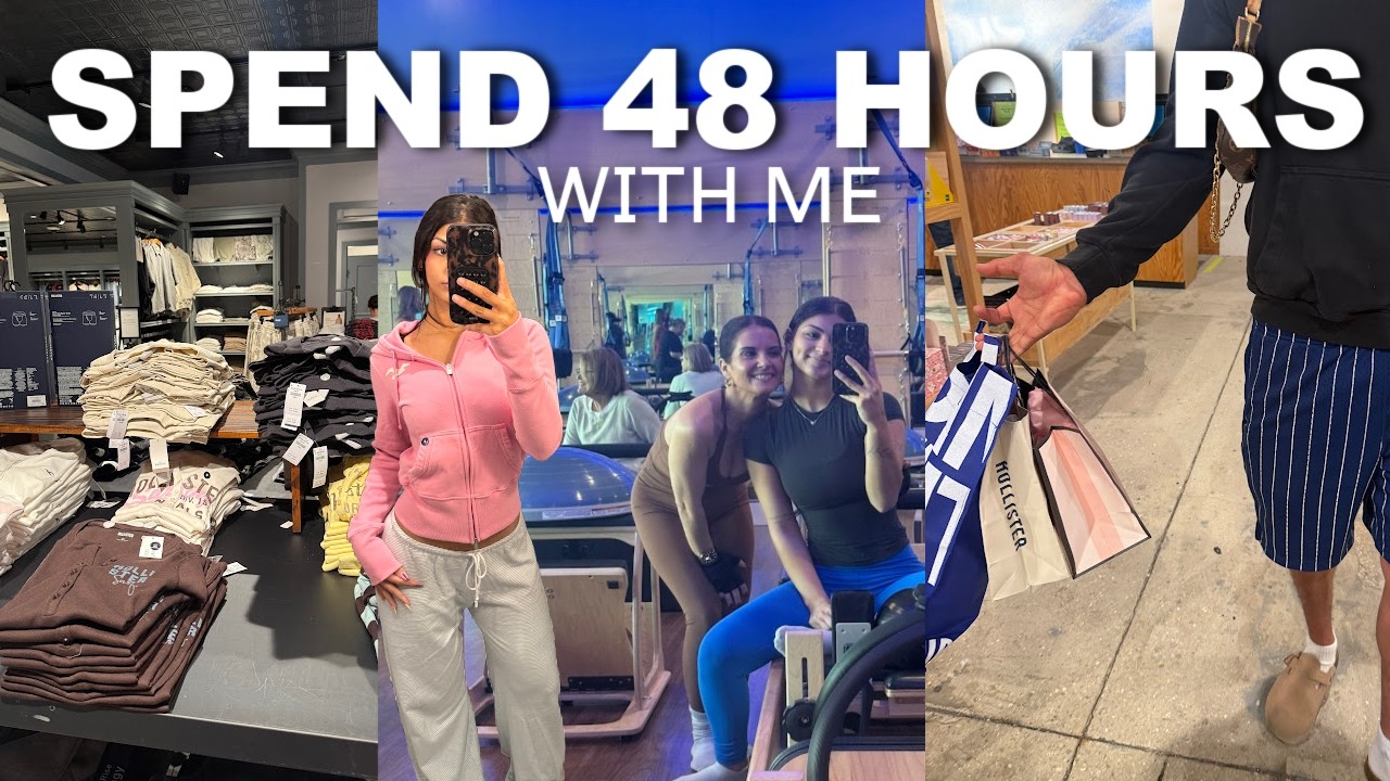 SPEND 48 HOURS WITH ME || retail therapy ,pilates ,food