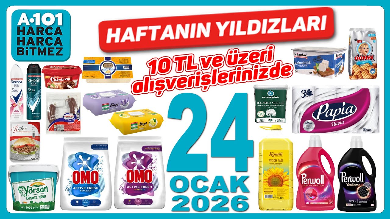 A101 24 OCAK 2026 | İNDİRİMLİ TEMİZLİK VE GIDA ÜRÜNLERİ | A101 İNDİRİMLERİ BU HAFTA | A101 MARKET