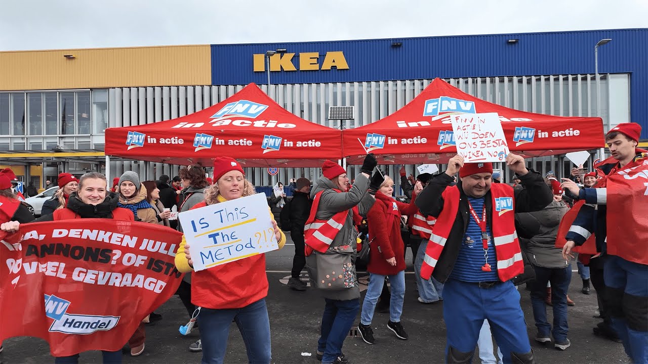 Medewerkers IKEA Delft in staking