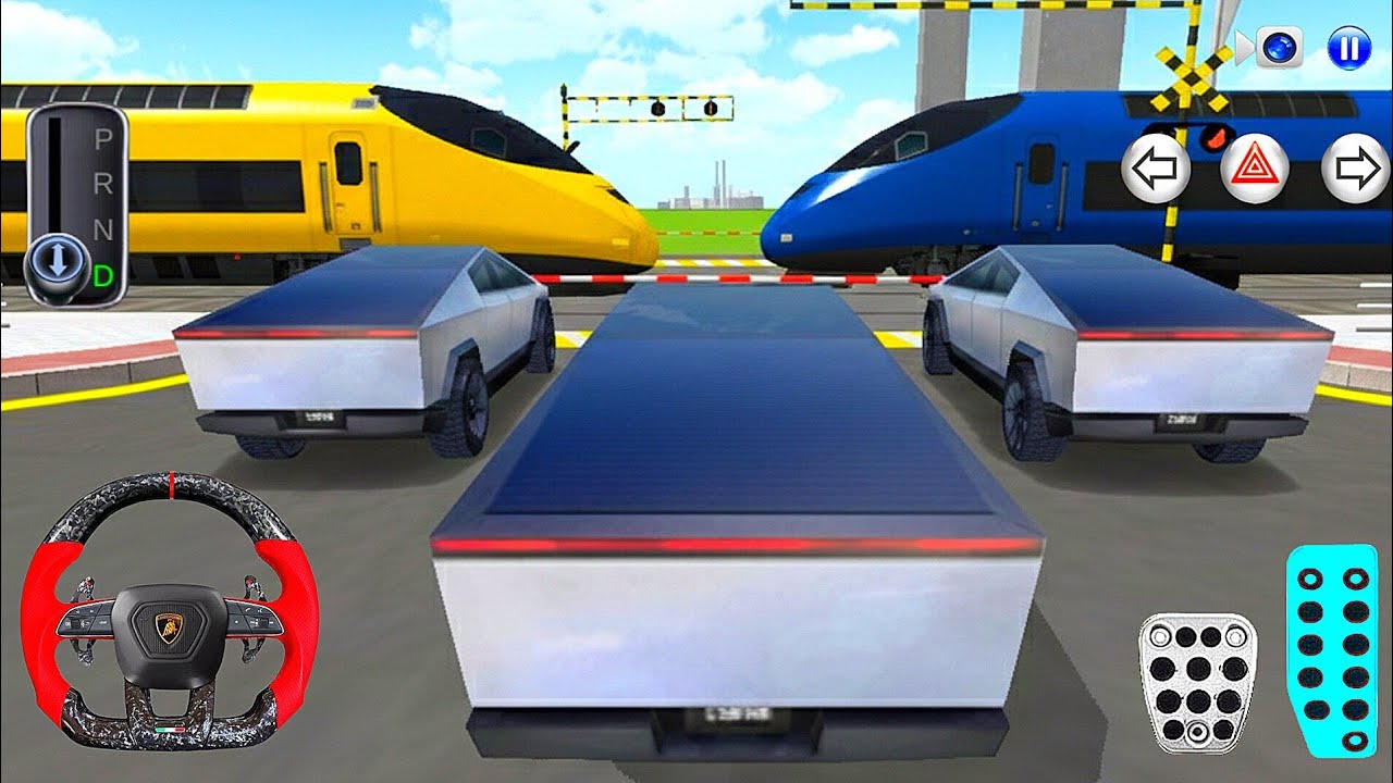 New Cyber Tesla Truck Vs Train | 3D Driving Class 2026 | Android iOS  Gameplay