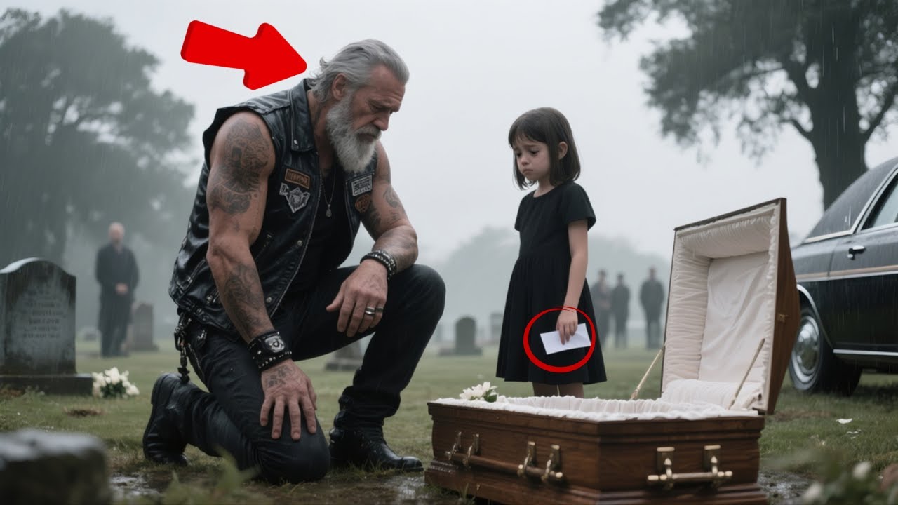 He Saw a Stranger Girl at His Wife’s Funeral—Her Secret Discovery Changed Hells Angels Forever