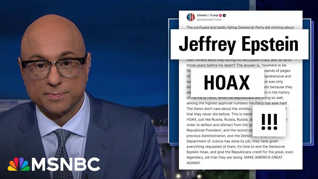 Ali Velshi: Trump's economy is so bad he's trying to distract from it by talking about Epstein