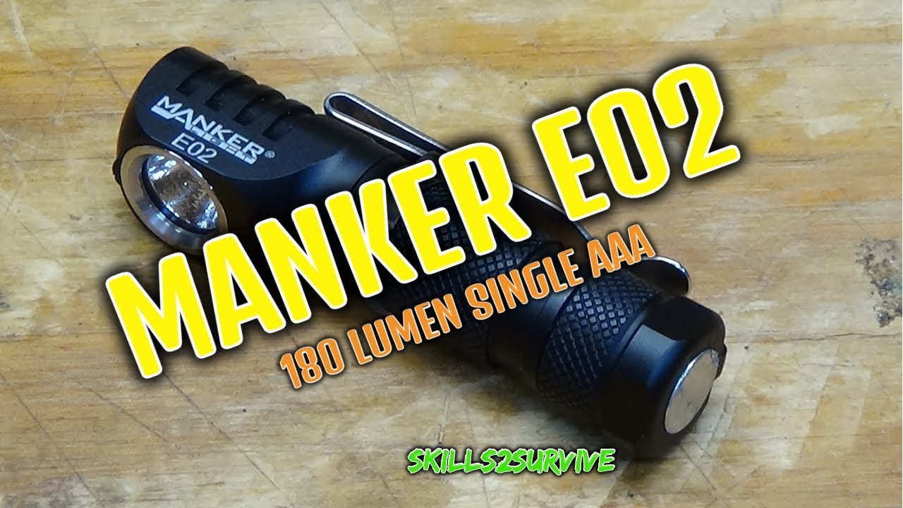 MANKER E02 - 180lm Single AAA- ANGLE HEAD