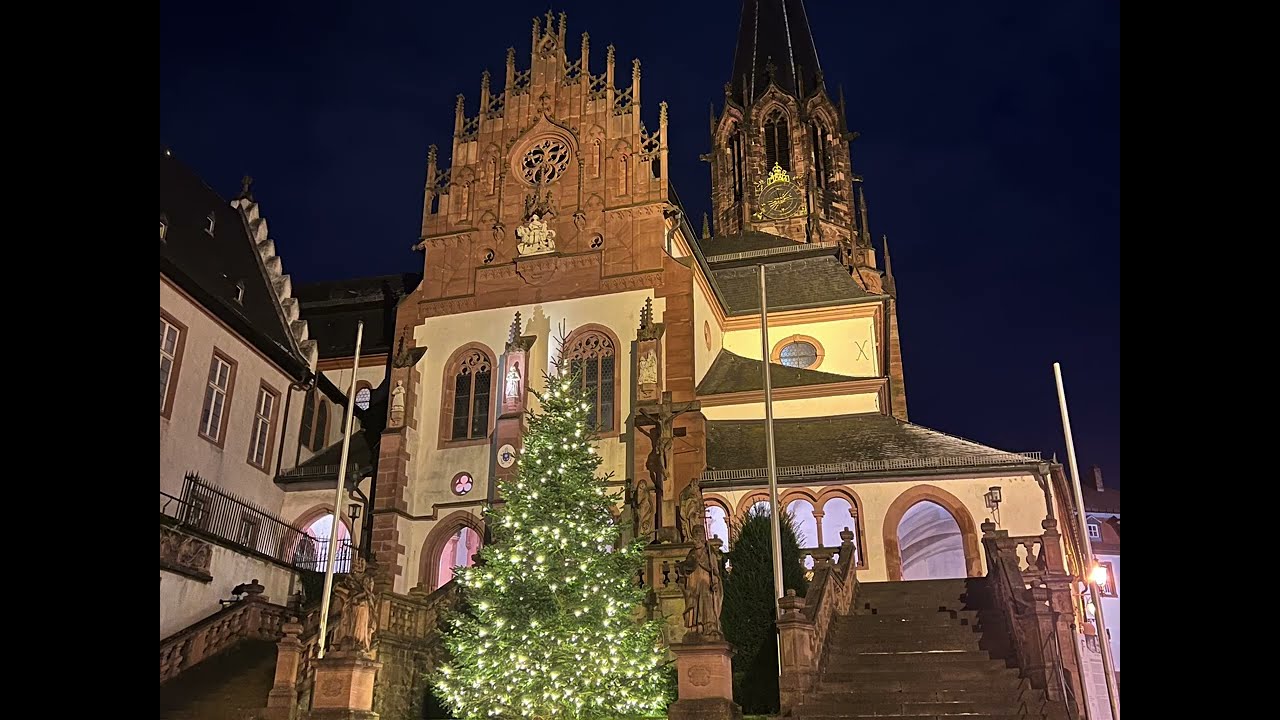 Stift Basilika, Aschaffenburg Glocken läuten zum dritten Fasten Sonntag