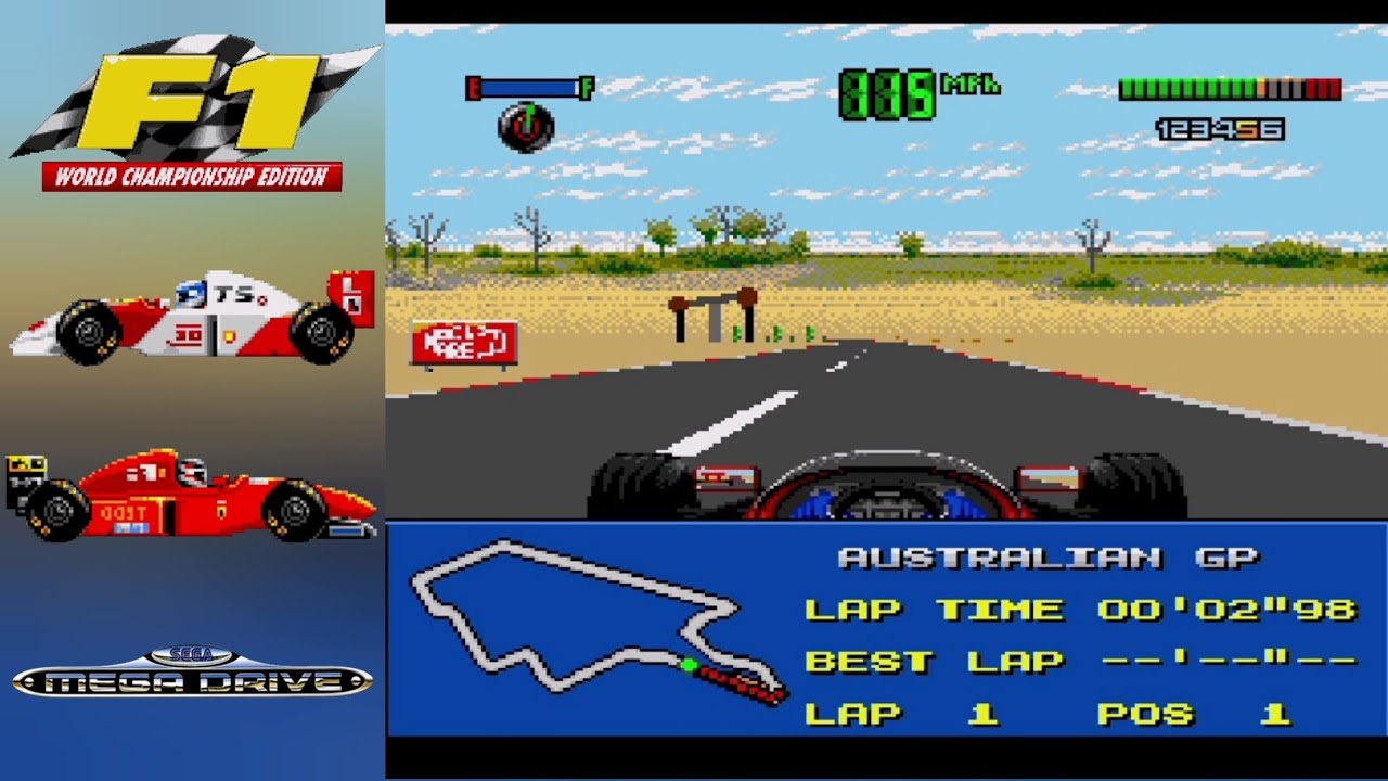 F1: World Championship Edition - Sega Mega Drive Gameplay