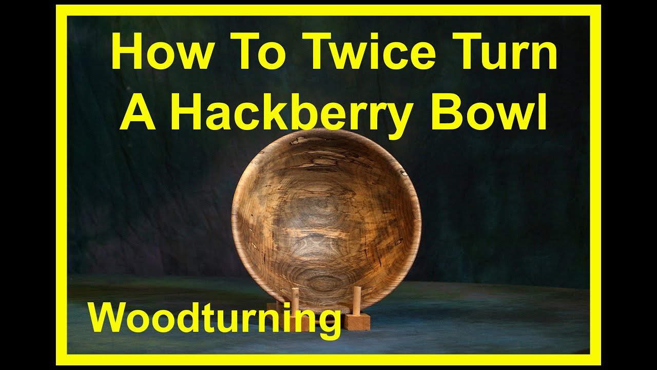 How To Twice Turn A Hackberry Bowl, Turned from Spalted Hackberry by Dean's Woodworking #Woodturning
