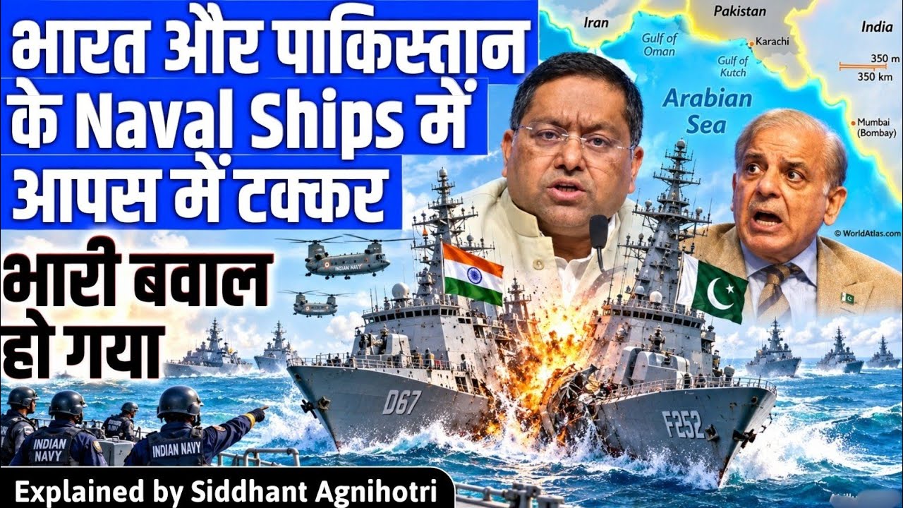 India Pakistan Naval ships collide in international water