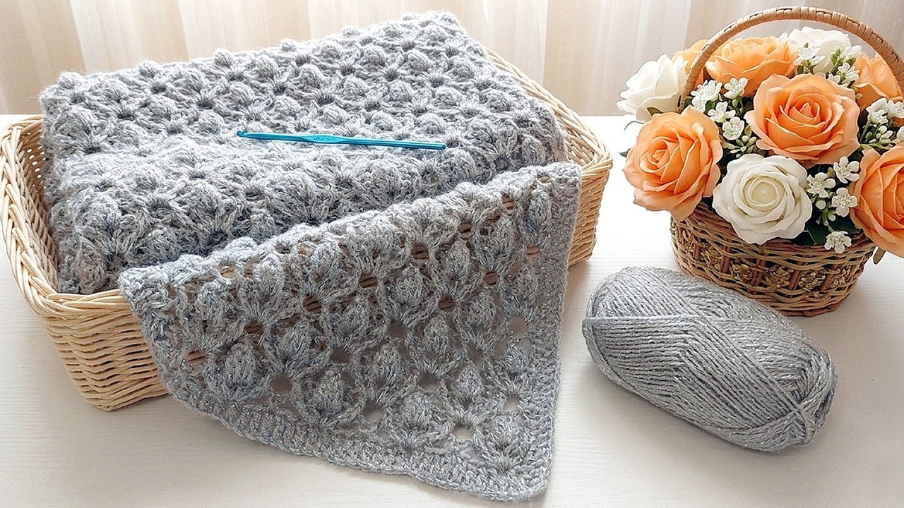 ✨🧶ЭТОТ УЗОР ВЯЖЕТСЯ САМ! ✌ВСЕГО 2 РЯДА! 👌Подробно + СХЕМА! /Crochet pattern for beginners